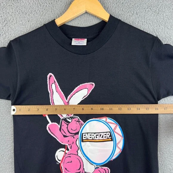 Vintage 1991 Energizer Bunny T Shirt Mens Small Black Single Stitch Made in USA - Picture 8 of 9